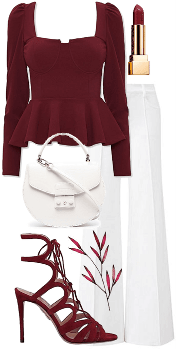 maroon and white