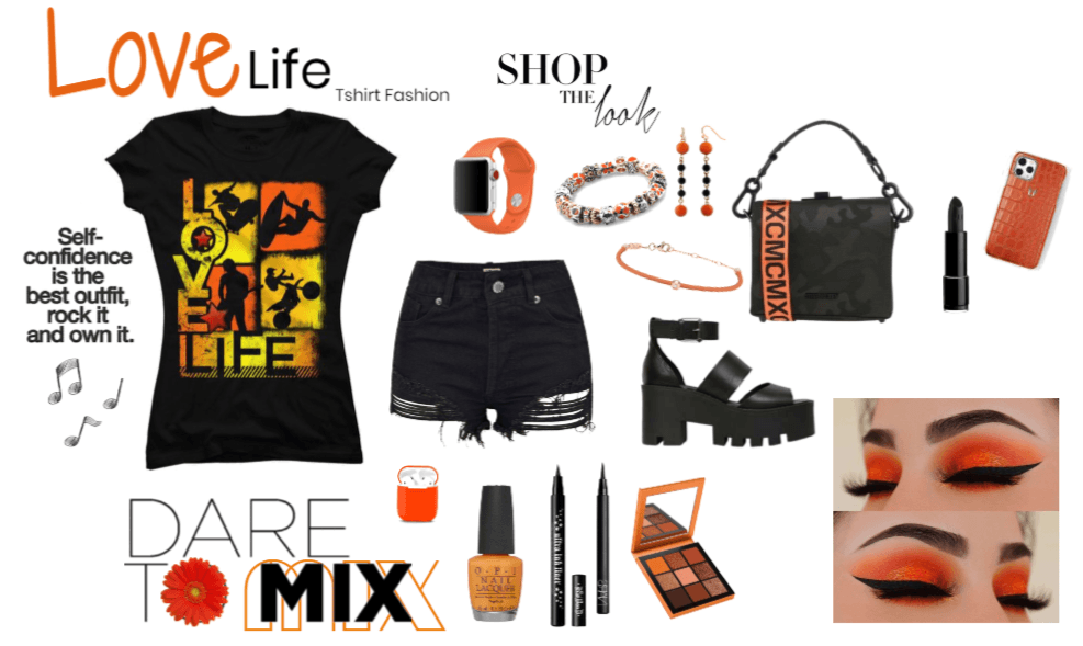 Love Life Tshirt Outfit - Rock Concert Style