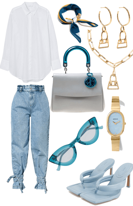 casual white blue
