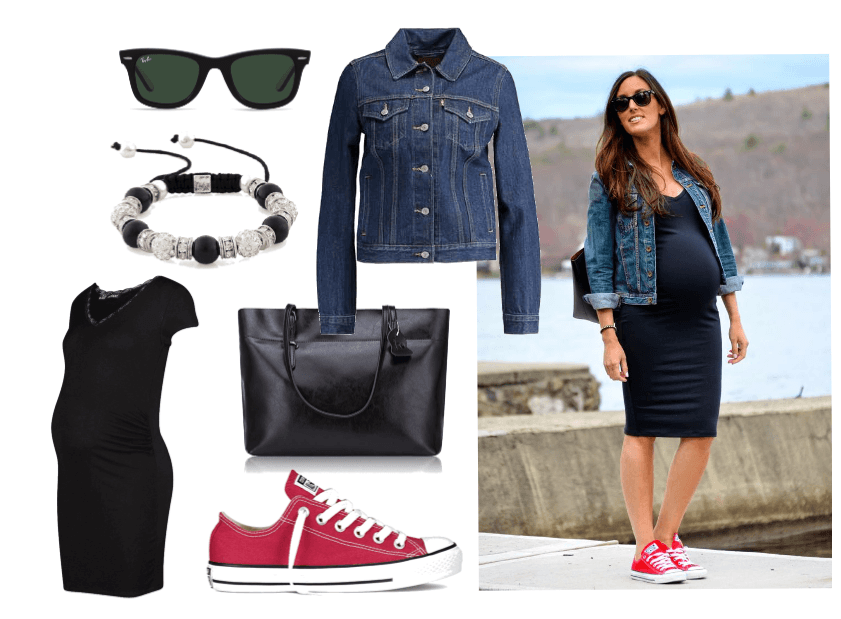 Casual Chucks Maternity Outfit