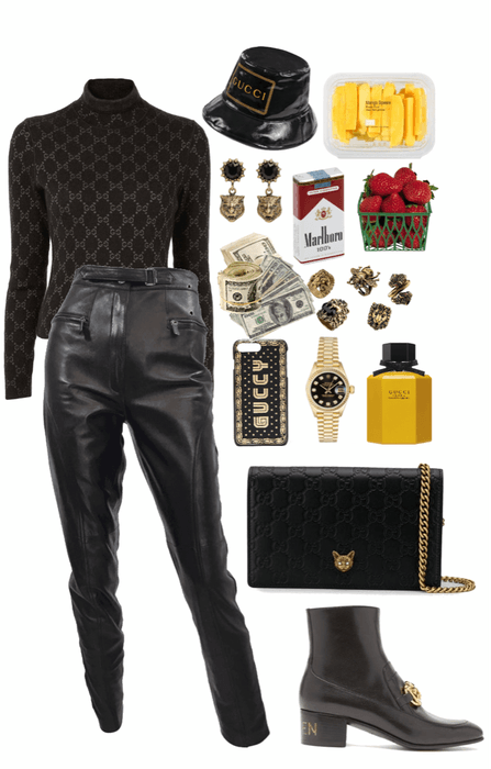 all black gucci outfit