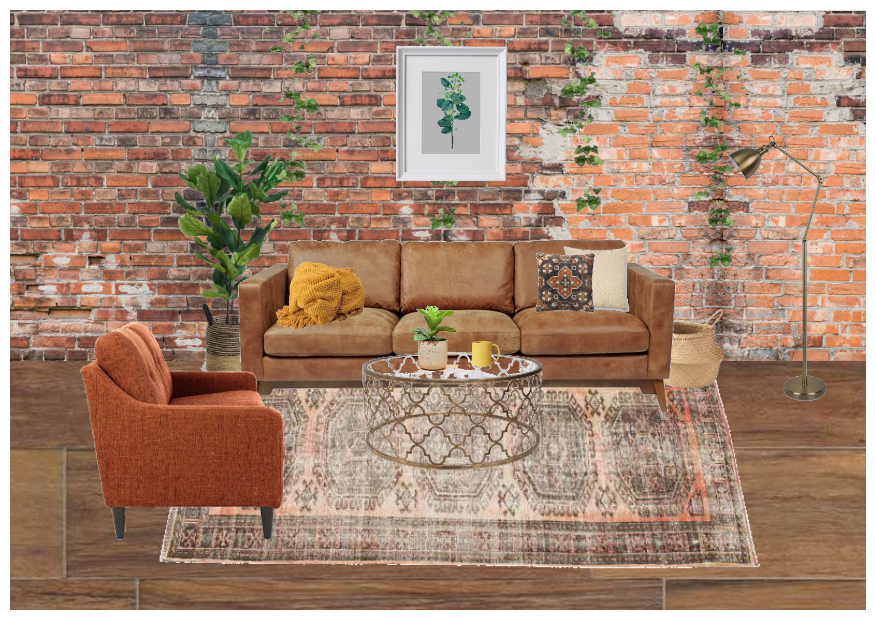 Earth-tone Living Room