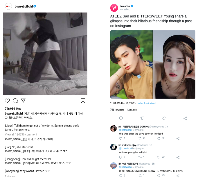 BITTERSWEET & KOREABOO SOCIAL MEDIA POSTS