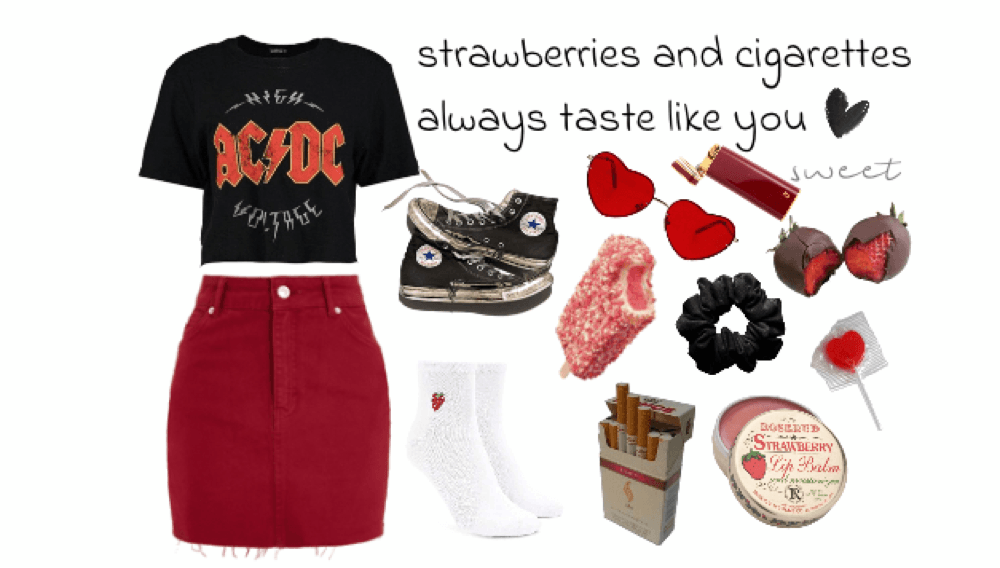 Strawberry Grunge Girl