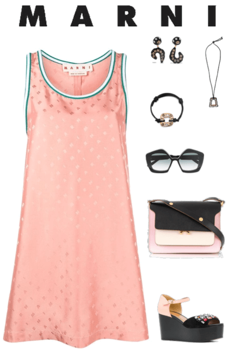Casual Pink Marni Mini Dress