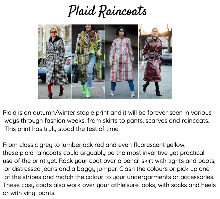 Plaid Coat Trend