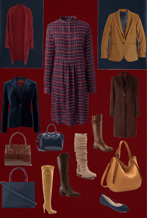 Dress, Jackets, Boots & Bags