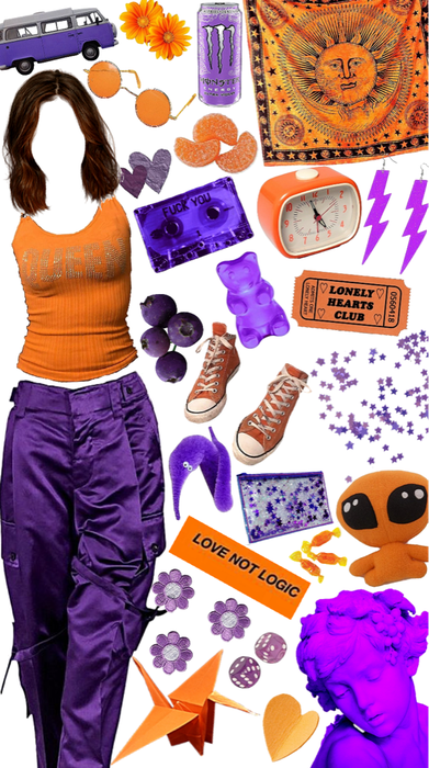 purple and orange