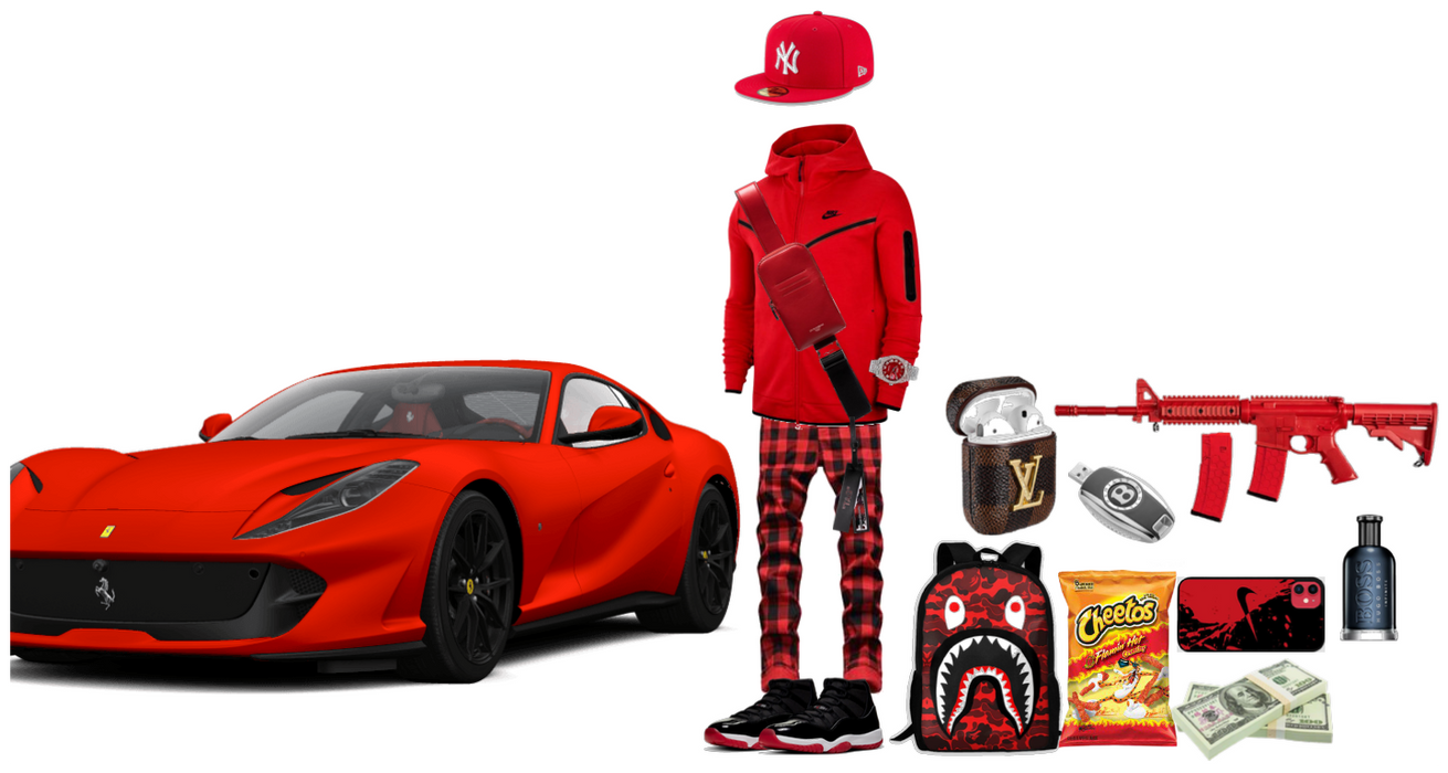 bloods drip outfit