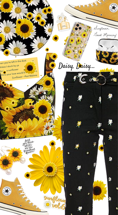 Good Morning, Sunflowers and Daisies!