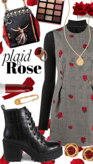Plaid & Rose