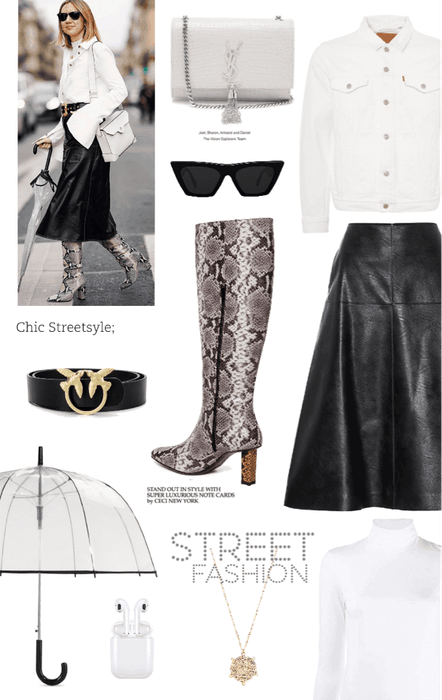 black white & snake street style