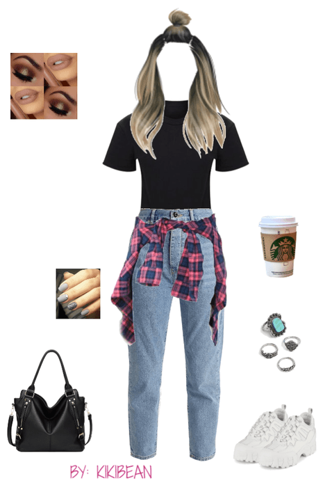90's inspired chunky shoe outfit