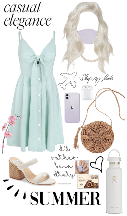 mint and lilac European summer outfit