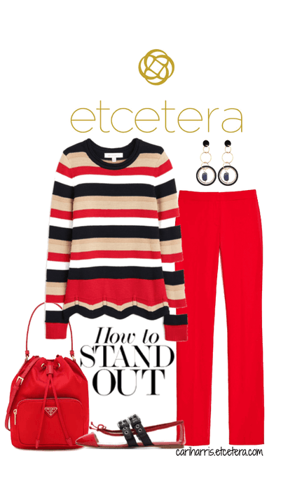 ETC Spring 2020: Striper Sweater with Cherry Red