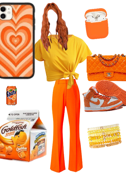 orange cute outfits