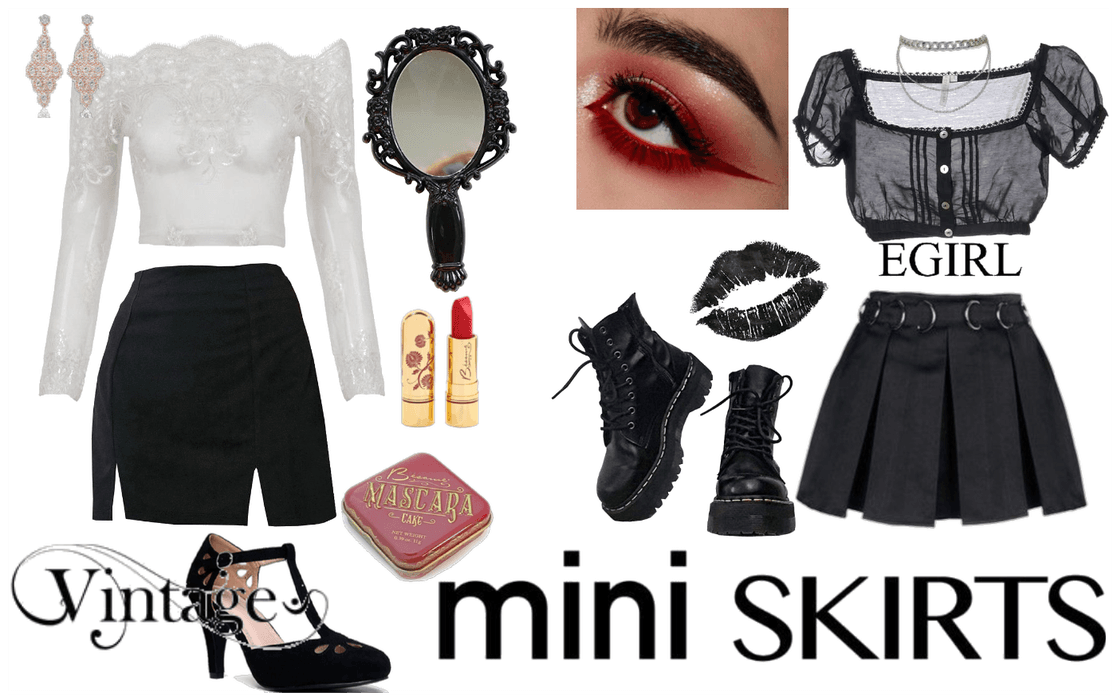 Miniskirts: vintage vs. egirl