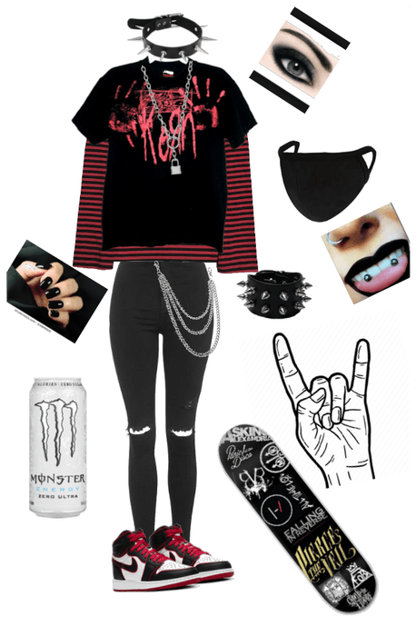 edgy skater girl outfits