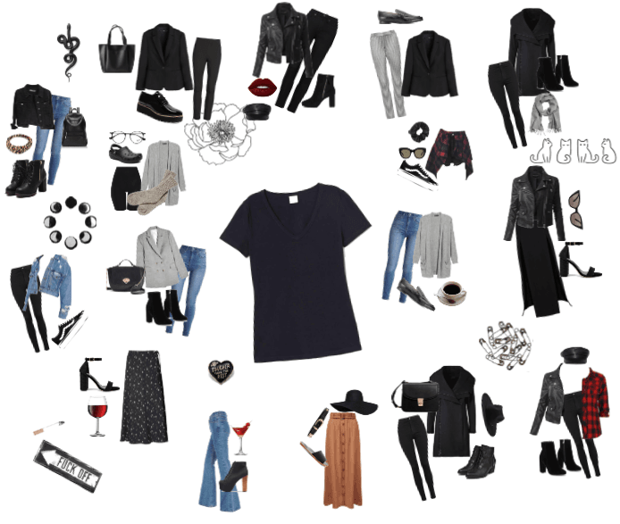 16 ways to wear a black shirt