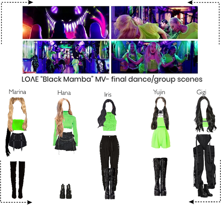 LOΛE “Black Mamba” MV- final dance/group scenes