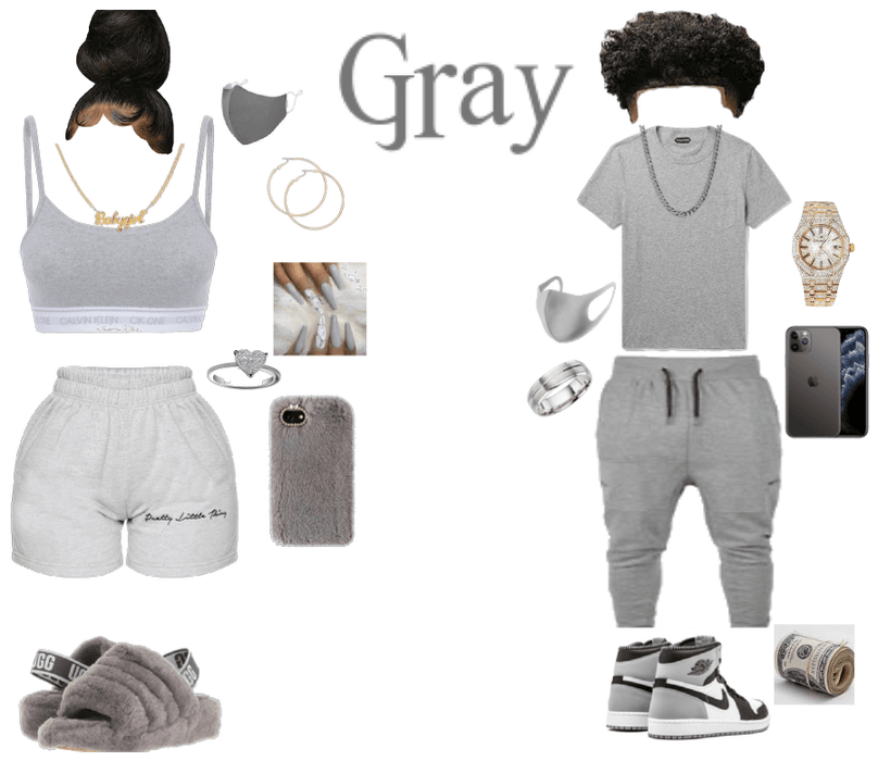 gray couples outfits 🤍