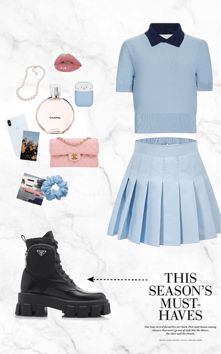 baby blue outfit