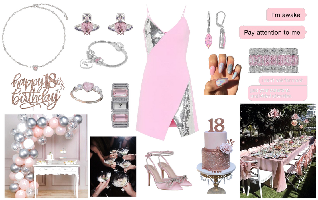 18th Birthday Party (Pink/Silver)