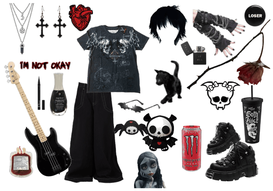 goth/emo essential outfit :)