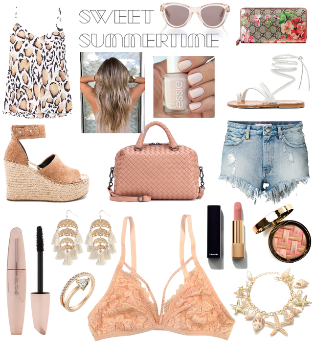 Sweet Summertime ft. the UC Date Night Lace Bralette in Peach