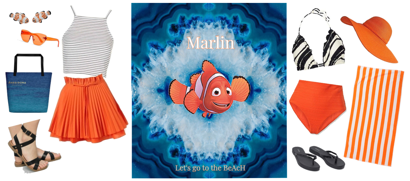 Marlin outfit - go to the beach - Disneybounding