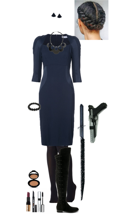 blue resistance dress (Aoife)