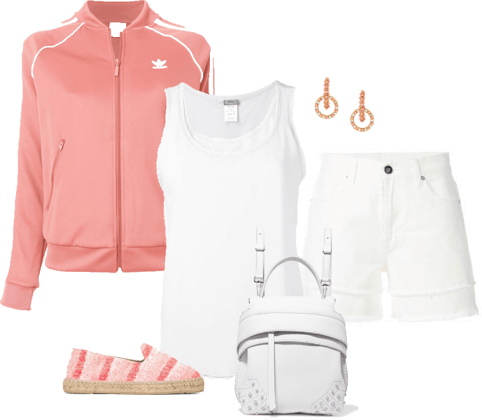 Coral casual look