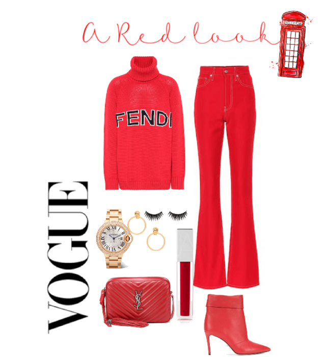 a red look outfit