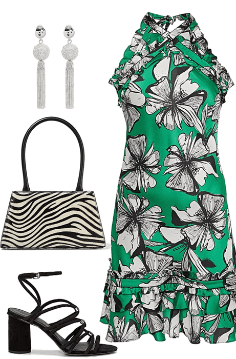 green floral and zebra