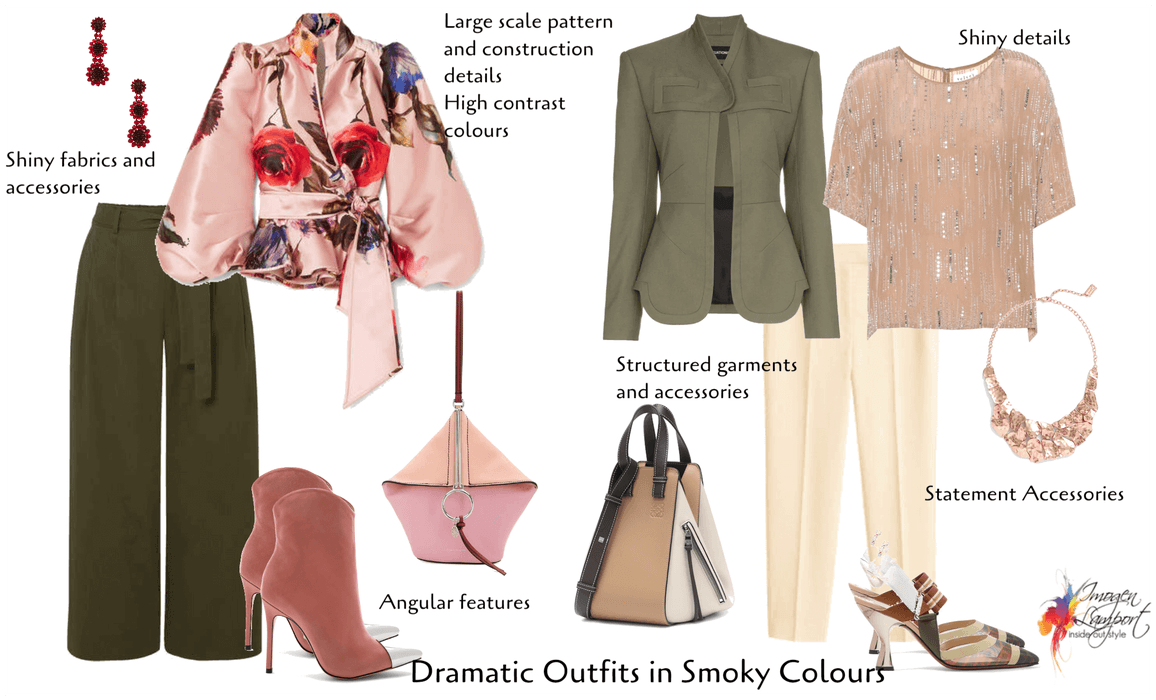 darmatic outfits in smoky colours