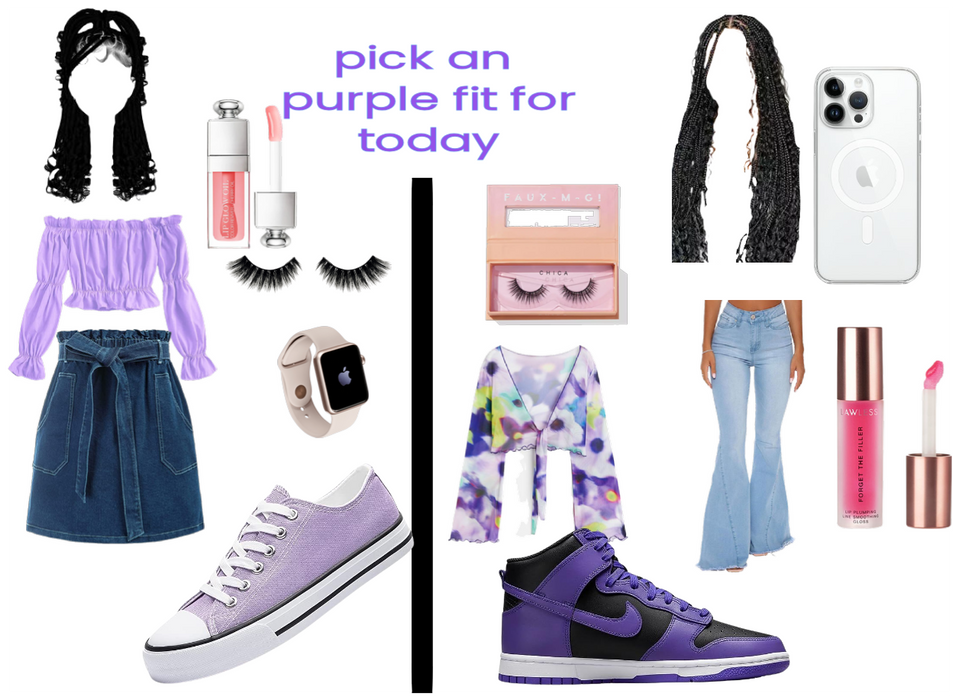pick an purple outfit for today