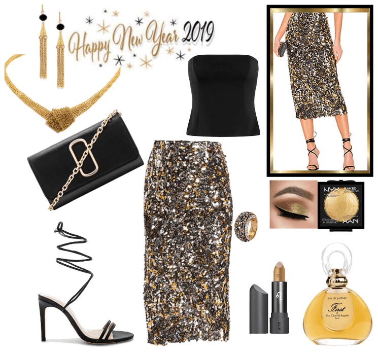 Sequined skirt for a New Year's party