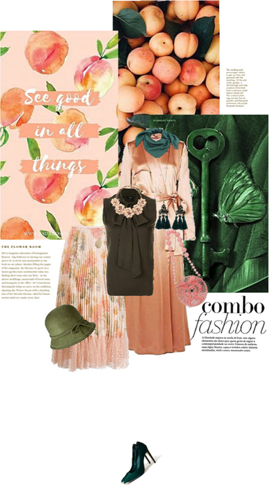 Spring Combo Fashion: Peach And Pine