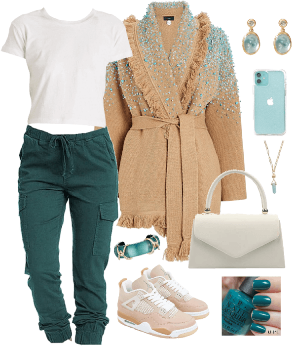Teal and Beige combo