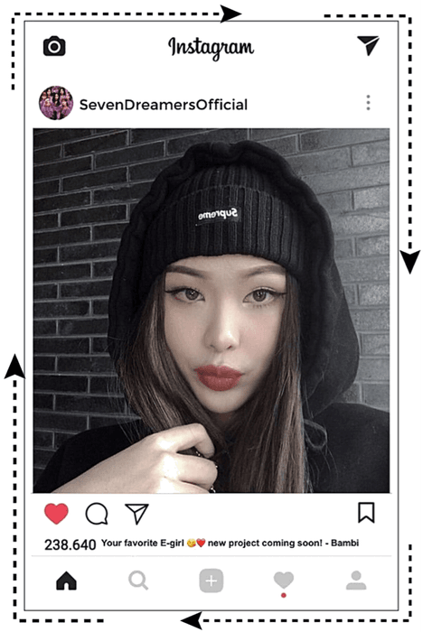 Seven Dreamers’ Bambi’s first Instagram Post
