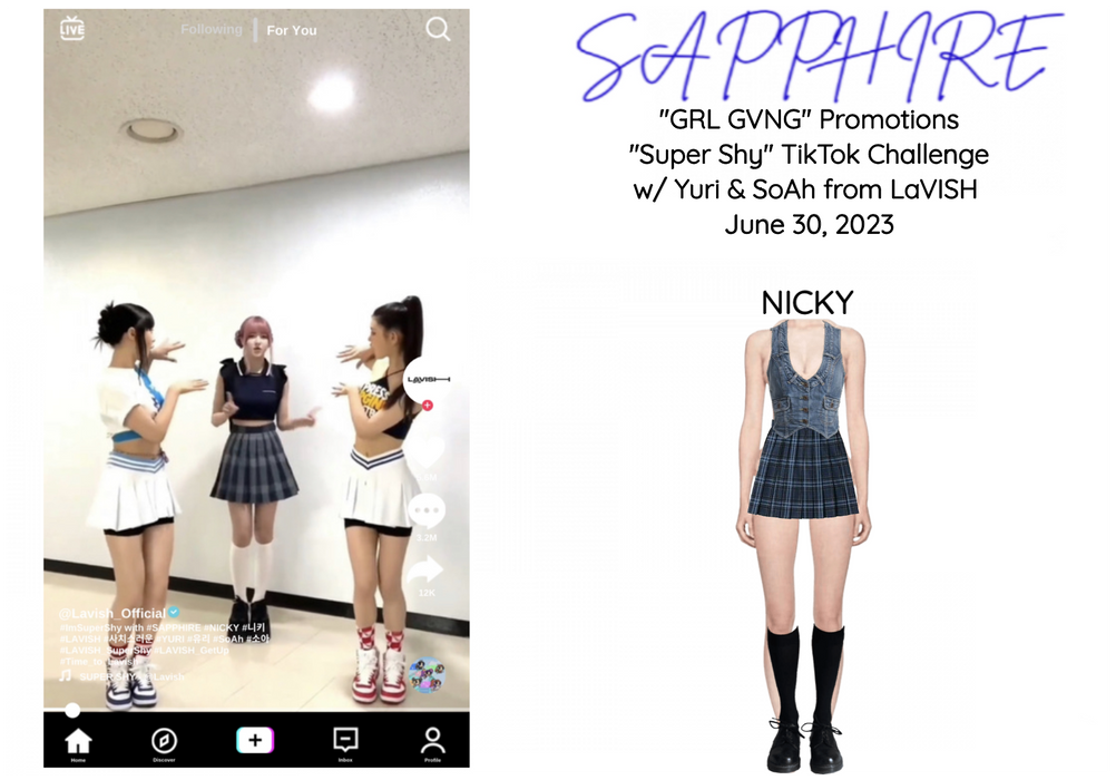 SAPPHIRE(사파이어) Super Shy Challenge w/ Nicky