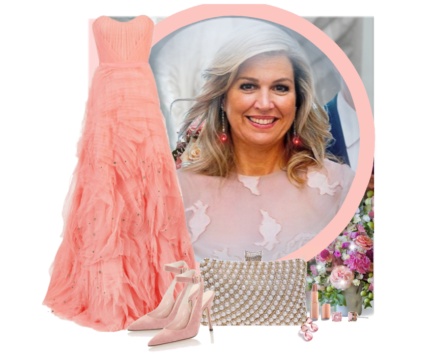 Peac gown for Queen Maxima