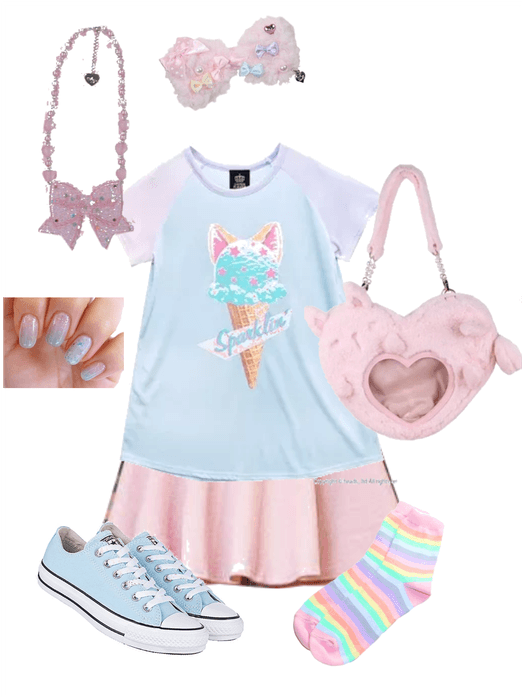 Pink and blue fairy coord