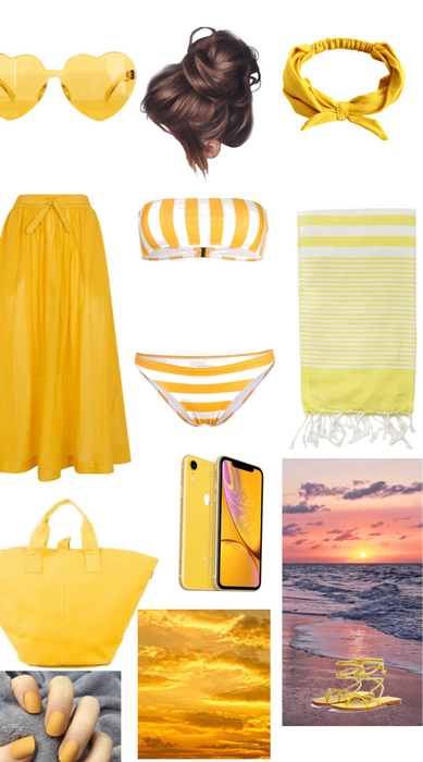 yellow beach outfit