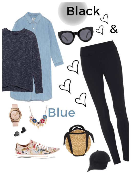 Black and Blue Casual