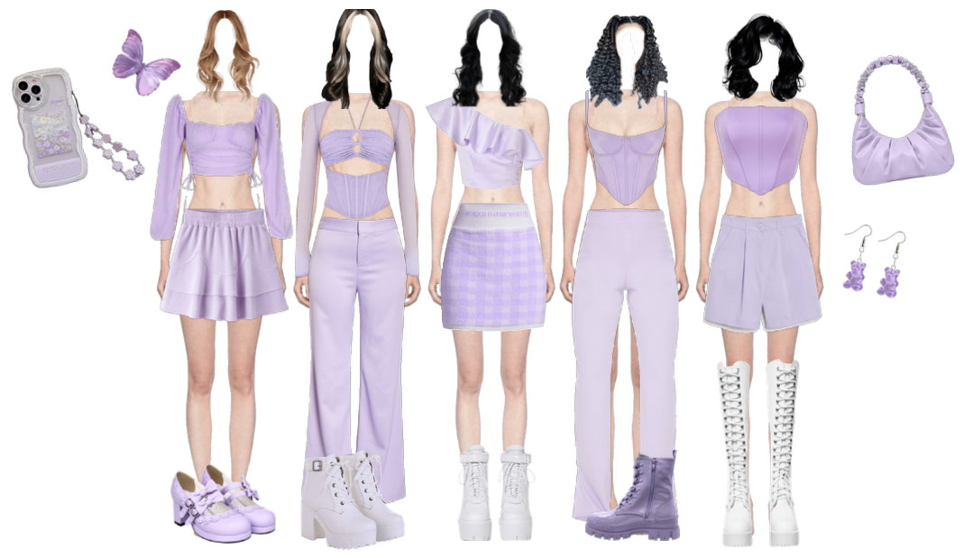 Purple stage outfit k-pop