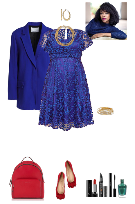 blue work dress (Aoife)
