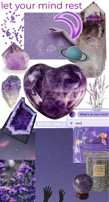 amethyst says: rest your mind. take a break from racing thoughts through meditation.