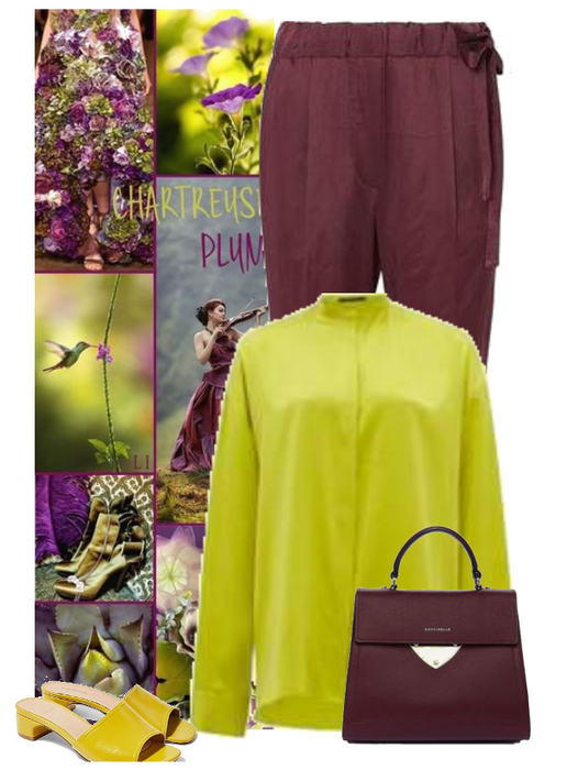 chartreuse and plum