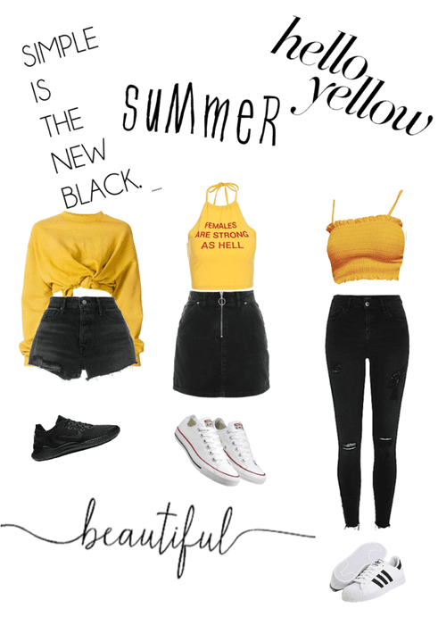 black and yellow summer